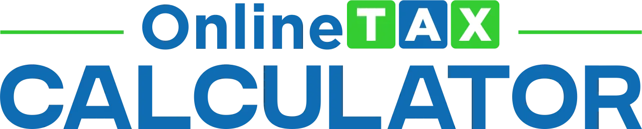 Online Tax Calculator Website Logo Blue